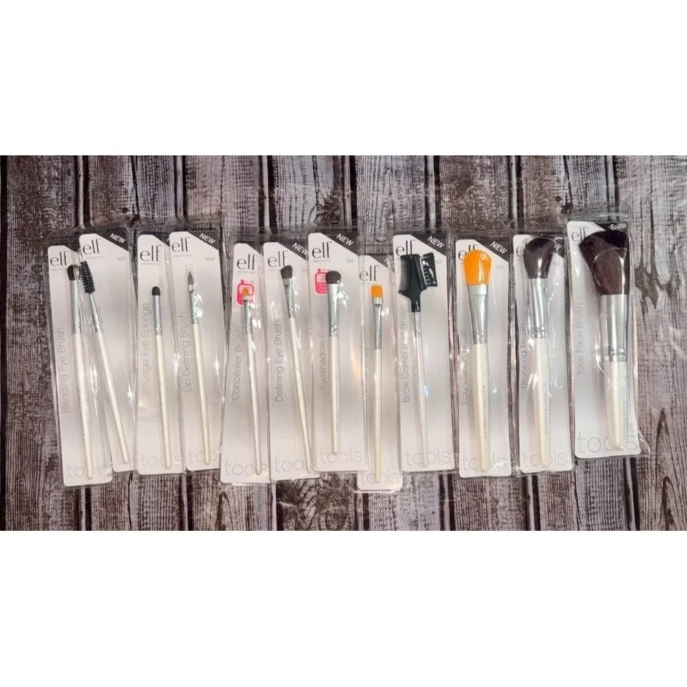 e.l.f. Makeup Brush Set 12pc + Makeup Artist Brush Belt NEW Makeup Artist Bundle